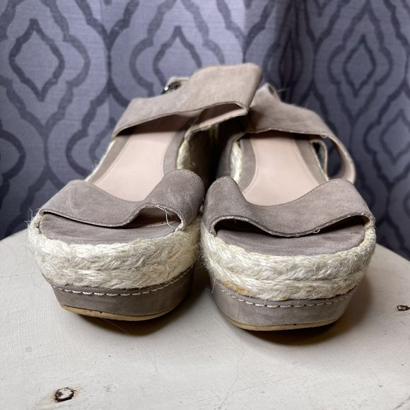 Stuart Weitzman Espadrilles Wedge Sandals 8 M Open Toe Womens Ankle Strap shoes - Picture 2 of 13